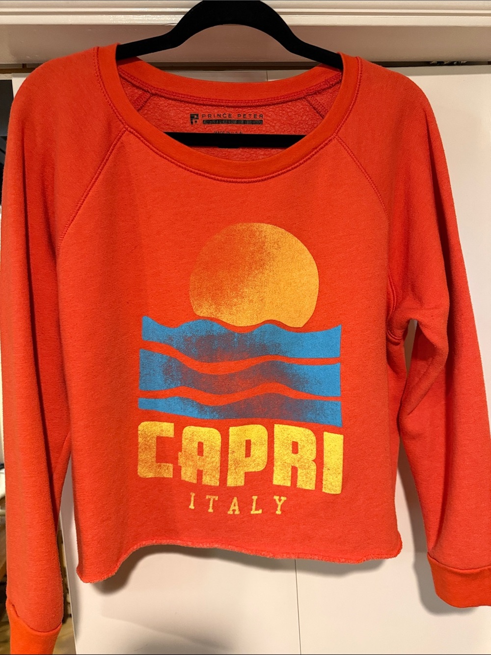 Prince Peter Collection Poppy Red Capri Graphic Pullover Sweatshirt